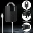 thumbnail image 3 of Cadenas à Empreinte Digitale Robuste avec Application, Cadenas Intelligent Étanche avec Clé pour Clôture d'Entrepôt, Portail Extérieur, Cadenas Intelligent Rechargeable, 3 of 9