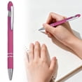 thumbnail image 2 of 1 Pcs Ballpoint Pen,Retractable Ballpoint Pen with Stylus Tip,2-In-1 Soft Click Pens,5.62 Inch Retractable Gel Pens,Medium Point Writing Gel Pens for Journaling,Writing,Note-Taking,(Pink,5.62 in), 2 of 6