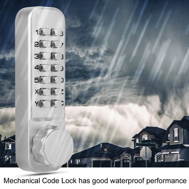 Mechanical Code Lock Keyless Entry Door Deadbolt Keypad, Alloy Shell, Durable, Effective Against Violent Destruction, for Indoor Outdoor Door