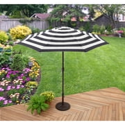 Safavieh Elegant 9 Market Auto Tilt Patio Umbrella Navy White Walmart Com Walmart Com