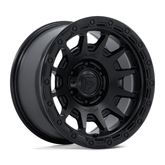 18x9 Fuel Offroad FC884 Fortress Matte Black W/ Gloss Black Lip Wheel 5x5 (1mm)