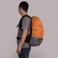 thumbnail image 4 of 18-70L Réglable Imperméable Pluie Couverture Randonnée Camping Voyage Sac à Dos Couvre avec Bande Réfléchissante Orange, 4 of 10