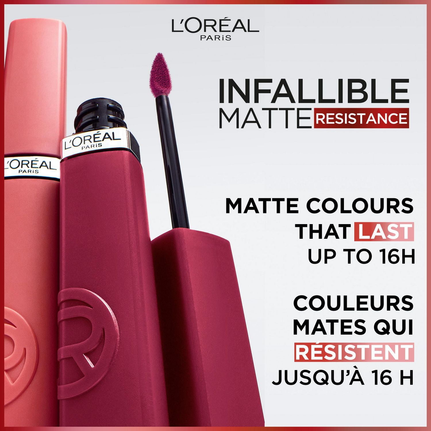 L'Oréal Paris Infallible Matte Resistance Liquid Lipstick, 5 mL, Infused with Hyaluronic Acid