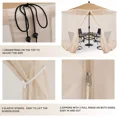 thumbnail image 5 of Colourtree Beige Mosquito Net for Patio Umbrellas - Bug Screen for 7.5-11ft Umbrella to Keep Out Insects - Zippered Mesh Cover with Weighted Bottom, 5 of 6