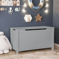 thumbnail image 6 of Kids Wooden Toy Chest, 2 In 1 Large Toy Storage Truck Bench with Flip-Top Lid, 2 Safety Hinges & Groove Handle, Toddler Big Toy Box for Playroom & Bedroom, Gift for Boys Girls Age 3+ (Gray), 6 of 7