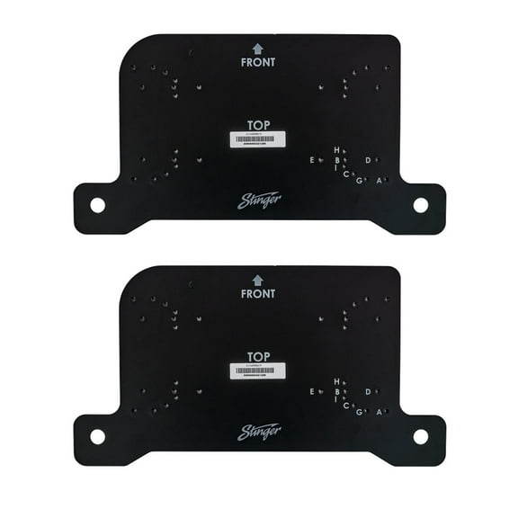 Stinger JLUAMPBRKTD & JLUAMPBRKTP Drivers and Passenger Under Seat Amplifier Brackets Compatible with 2018-2022 Wrangler JL & 2020-2022 Gladiator JT