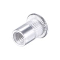 thumbnail image 5 of Unique Bargains Écrous à Rivets M6 en Alliage d'Aluminium, Tête Plate Moletée, Écrou d'Insertion Fileté Argent 100 Pcs, 5 of 5
