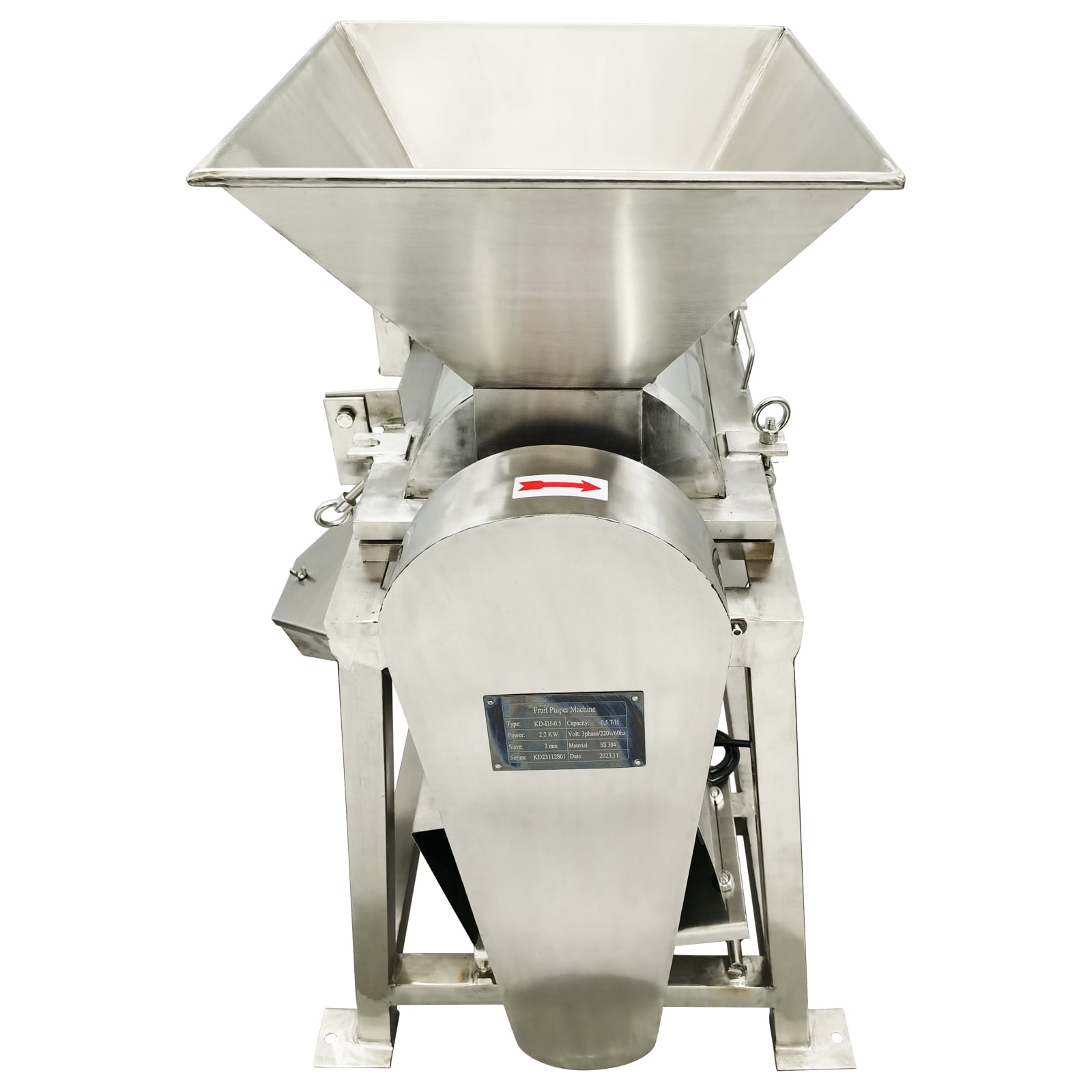 Automatic Fruit and Vegetable Beater Commercial Cracked Press Juicer Extractor Crushing Machine 220V 3 Phase
