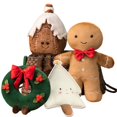 thumbnail image 2 of Almohada de muñeco de peluche de pan de jengibre de Navidad, corona de casa de árbol de Navidad, juguete de peluche de caramelo de Chocolate, decoración del hogar, 2 of 6