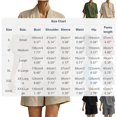 thumbnail image 3 of Cagogo Women Plus Size 2 Piece Set V Neck 3/4 Sleeve Shirt Shorts Casual Solid Loose Travel Outfits Lounge Tracksuits Summer Cruise Clothes Matching Lounge Sets, Beige L, 3 of 7