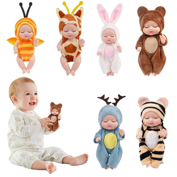 Mini Muñeca Bebé 6 Uds. Ropa 4 Pulgadas Regalos para Cumpleaños Baby Shower