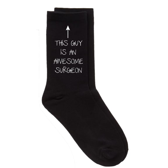 This Guy Is An Awesome Surgeon Mens Black Socks Present Gift Fathers Day Dad Birthday Christmas Present