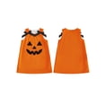thumbnail image 2 of BemeyourBBs Toddler Baby Girls Halloween Dress Outfit Baby Girl Fall Pumpkin Overalls Dress Clothes Kids Cute Pumpkin Face Embroidery Sleeveless Tank Dress 12 18 24 Months 2 3 4 5 Years, 2 of 9