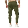 thumbnail image 4 of FRSASU Men Splicing Gradient Overalls Pocket Sport Work Trouser Pants Army Green M, 4 of 8
