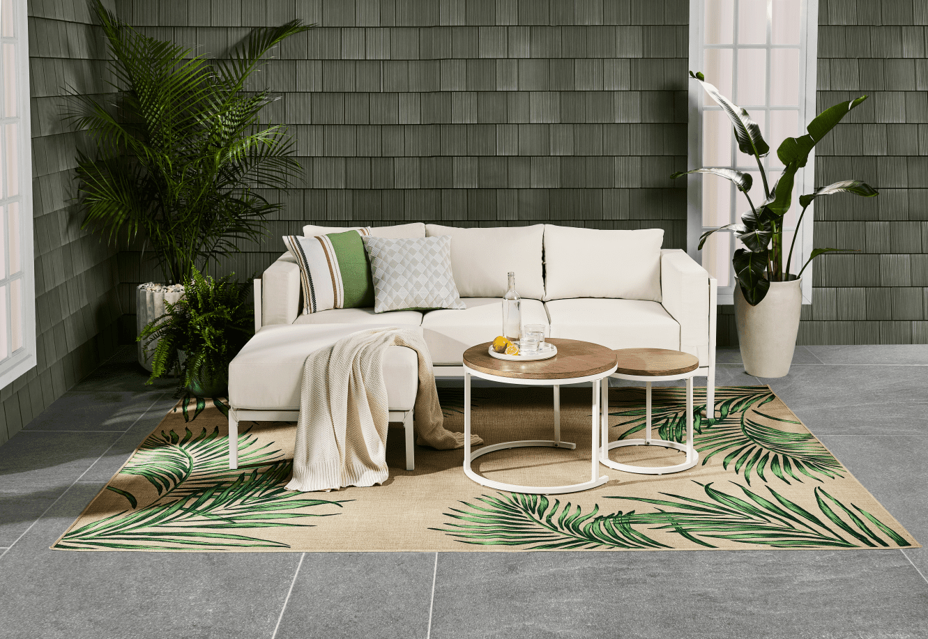 Better Homes & Gardens Marlow Outdoor 2pc Patio Sectional, White