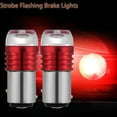 thumbnail image 2 of 2X Red 1157 BAY15D P21/5W Strobe Flash Light Brake Blink Led Tail Reverse Bulb, 2 of 6