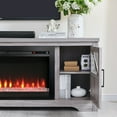 thumbnail image 5 of Innoflame Fireplace TV Stand for 85" TV, Entertainment Center with 44" Electric Fireplace, Adjustable Shelves, TV Stands Console for Living Room, Gray, 5 of 6