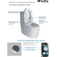 thumbnail image 6 of WinZo WZ5311 Rear Outlet Toilet One Piece Modern Design,Back Wall Discharge Right Side Dual Flush For Basement Bathroom,White, 6 of 6