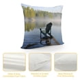 thumbnail image 4 of Chilfamy Tranquil Lake Pillow Covers for Couch Sofa Indoor Outdoor Aesthetic Decorative Spring Pillow Case 1PC 12x12in, 4 of 5