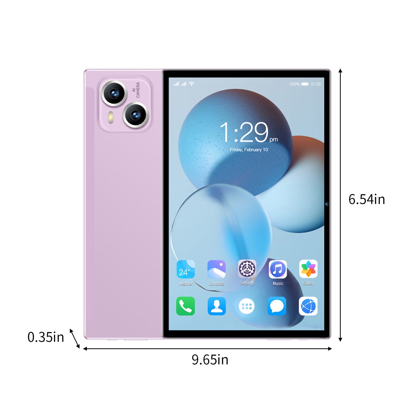 2+32G 10.1-inch Android 12 Tablet PC IPS HD Ultra-thin Screen Bluetooth WiFi 5G/2.4G Tablet Computer Support 256G Memory Card And SIM Card HD Calls