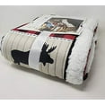 thumbnail image 2 of Virah Bella Lodge Life Black Bear Quilt Throw Sherpa Blanket, 2 of 3