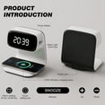 thumbnail image 6 of Digital Alarm Clock with Wireless Fast Charging Station, 15W Touch Smart Lamp, LED Display, 3 Colors Nightlight Adjustment Night Lamp for Bedroom, Teens, Adults, Gift for Men and Women(White), 6 of 9