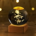 thumbnail image 4 of Ganfancp Bola de Cristal de Noche Sólida Bola de Cristal Láser Grabado de Vidrio con Base de Madera Suministro de Energía Usb Decoración Ofertas Flash Liquidación Luz Nocturna X1, 4 of 4