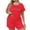 D737_Red, variant on Zormilly Christmas Pajamas for Women Plus Size Short Sleeve Shirts Wide Leg Shorts Comfy Pajamas Set Printed, S-5XL