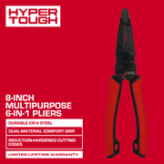 Hyper Tough 8-inch 6-in-1 Multipurpose Pliers, Model 44350