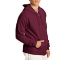 thumbnail image 4 of Hanes pour Hommes ComfortBlend EcoSmart Chandail à Capuchon à Fermeture Éclair Intégrale, L, Bordeaux, 4 of 5