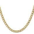 thumbnail image 2 of 14K Yellow Gold Curb Chain Styles Necklace 16 inch 5.25 mm Semi-Solid with Lobster Clasp, 2 of 4
