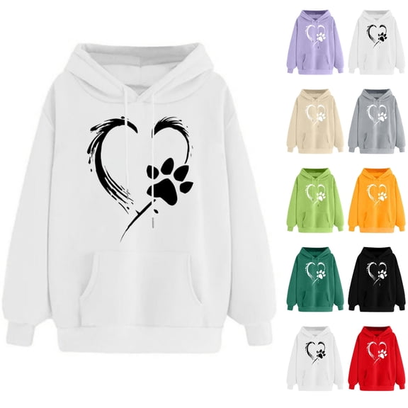 ATENAR Hoodies for Women,Womens Hoodies,Breathable,Soft,Pullover,Polyester,White,S(US:4)