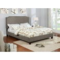 thumbnail image 3 of Nathaniel Home Full Size Upholstered Panel Bed with Nailhead, Brown, 3 of 6
