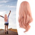 thumbnail image 4 of Cabello Largo Para Mujer, Cabello Falso Natural, Peluca Rosa Natural Para La Vida Diaria ANGGREK Otros, 4 of 8