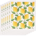 thumbnail image 1 of Swedish Dishcloths for Kitchen, Lemon Print, Reusable Dishcloths, Eco Friendly Compostable Wash Rags, Absorbent Cellulose Sponge, Bulk 6 Pack, 1 of 5