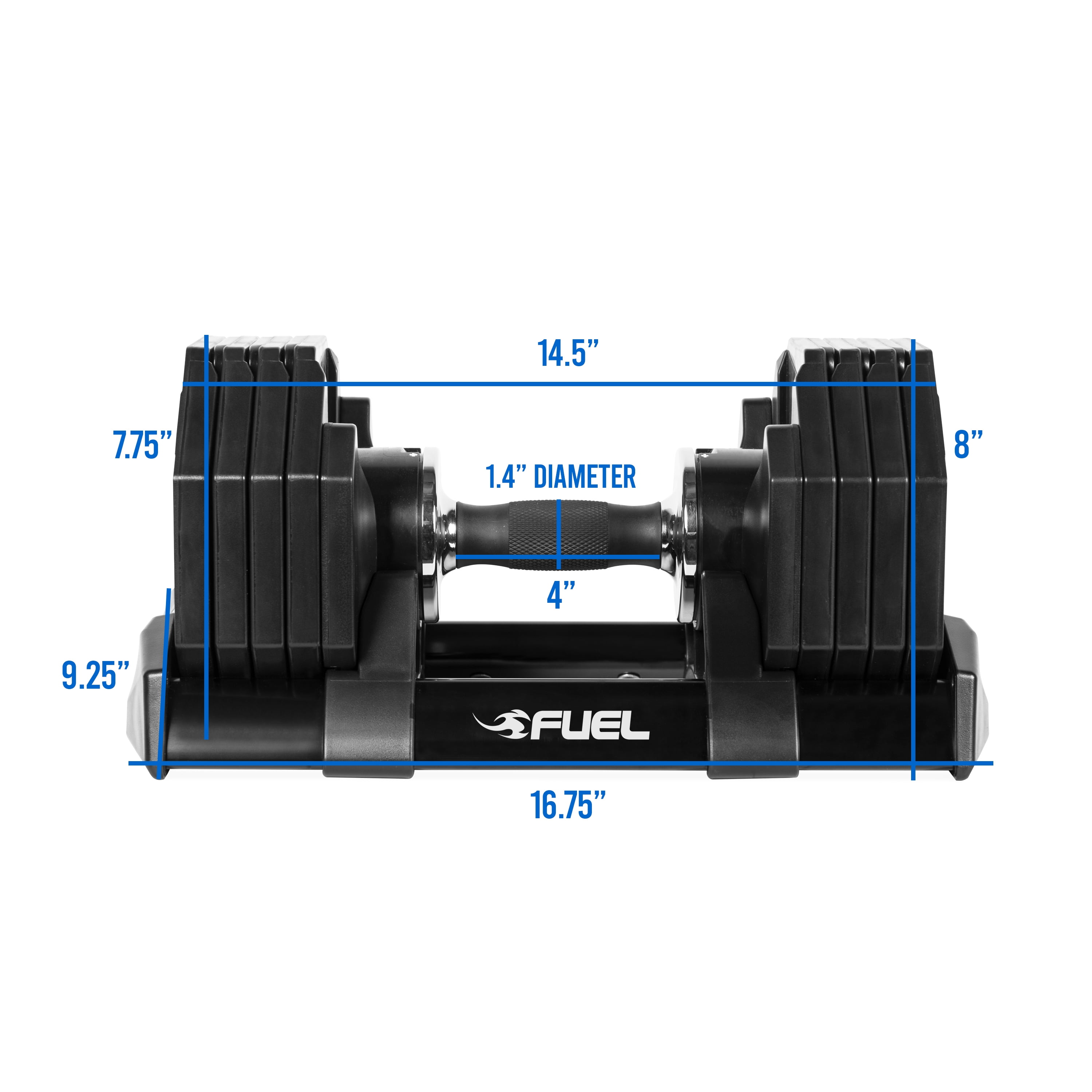 Fuel Pureformance Adjustabell™ Dumbbell, Quick Select 5-50 Pounds, Single