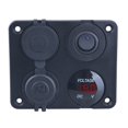 thumbnail image 3 of Red Voltímetro Led Qc3.0 YONGSHENG Panel de interruptor de barco 4 en 1 12-24v, 3 of 5