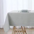 thumbnail image 2 of FFIY Round Tablecloth 60 Inch, Water Resistant Spill Proof Washable Polyester Table Cloth, Heavy Weight Soft Fabric Cloth Table Cover Silver Grey for Kitchen Dinning Tabletop Outdoor Picnic, 2 of 7