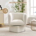thumbnail image 4 of Swivel Barrel Accent Chair, Mid Century 360° Comfy Round Accent Sofa for Bedroom, Modern Accent Armchair Reading Chair for Living Room Waiting Room,Office Accent Chair with Arms, 4 of 9