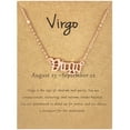 thumbnail image 2 of Qarigey Palabra encanto constelaciones tema zodiaco collar DIY único con tarjeta de exhibición colgante para amante Festival regalos oro rosa Virgo Type3 NO3 Qarigey AP009337-10, 2 of 6