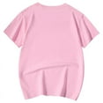 thumbnail image 4 of Girls Tshirts Summer Casual Alligators Print Round Neck Short Sleeve Tees Girls' Tops Light Pink 6-7 Years, 4 of 5