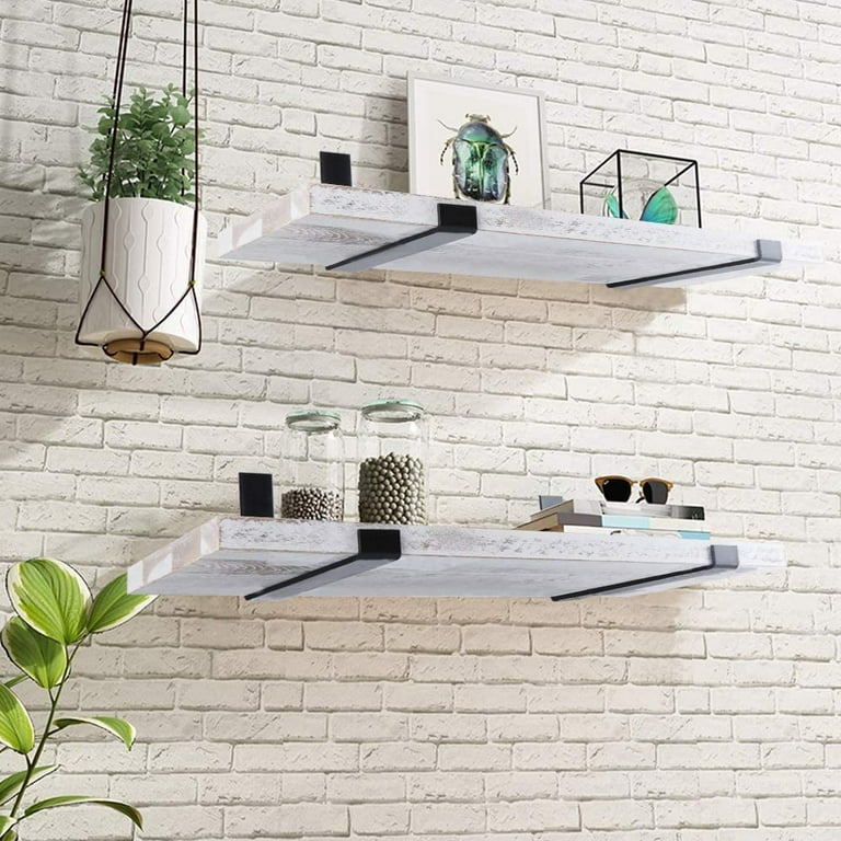 Under.Stated Floating Wall Shelves, 24” Wall Mounted Hanging Shelf