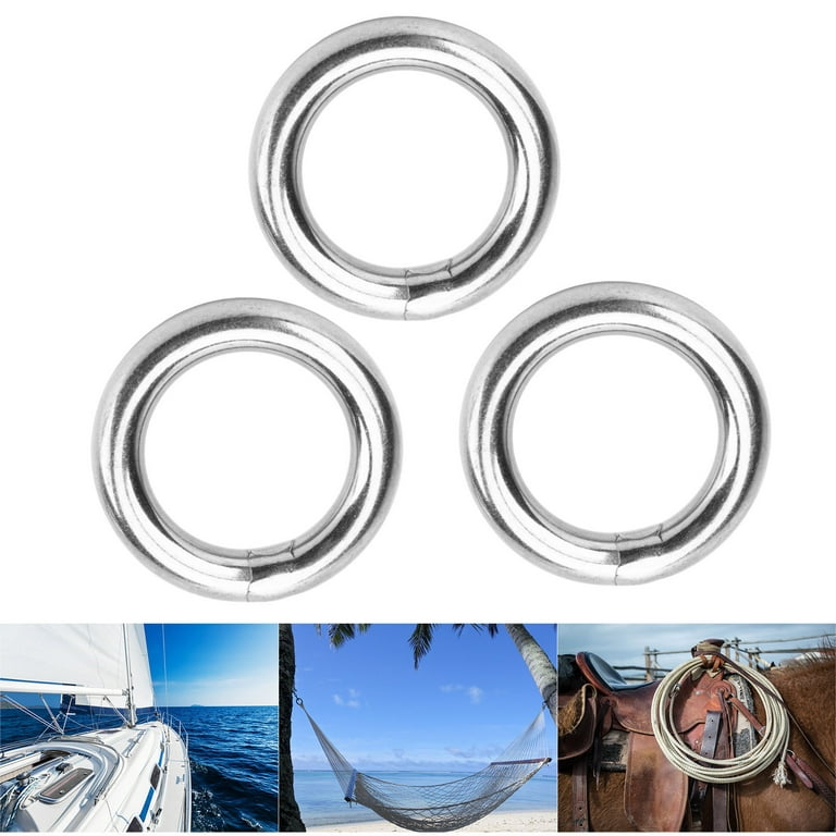  7 Pcs Metal O-Ring, 304 Seamless Welding Stainless