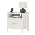thumbnail image 5 of EYYTHUNG Modern Nightstand with Drawers Wooden End Table with Charging Station Farmhouse Night Stand Bedside Side Table with Storage, Antique White, 5 of 9