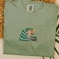 thumbnail image 2 of Embroidered Christmas Cat T-Shirt: Funny Holiday Tee, 2 of 5