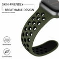 thumbnail image 6 of Adepoy Compatible for Apple Watch Band 38mm 40mm 42mm 44mm, Breathable Soft Silicone Wristbands Adjustable Bands for Apple iWatch Series 7, 6, 5, 4, 3, 2, 1, SE, Nike+, Edition", 6 of 7