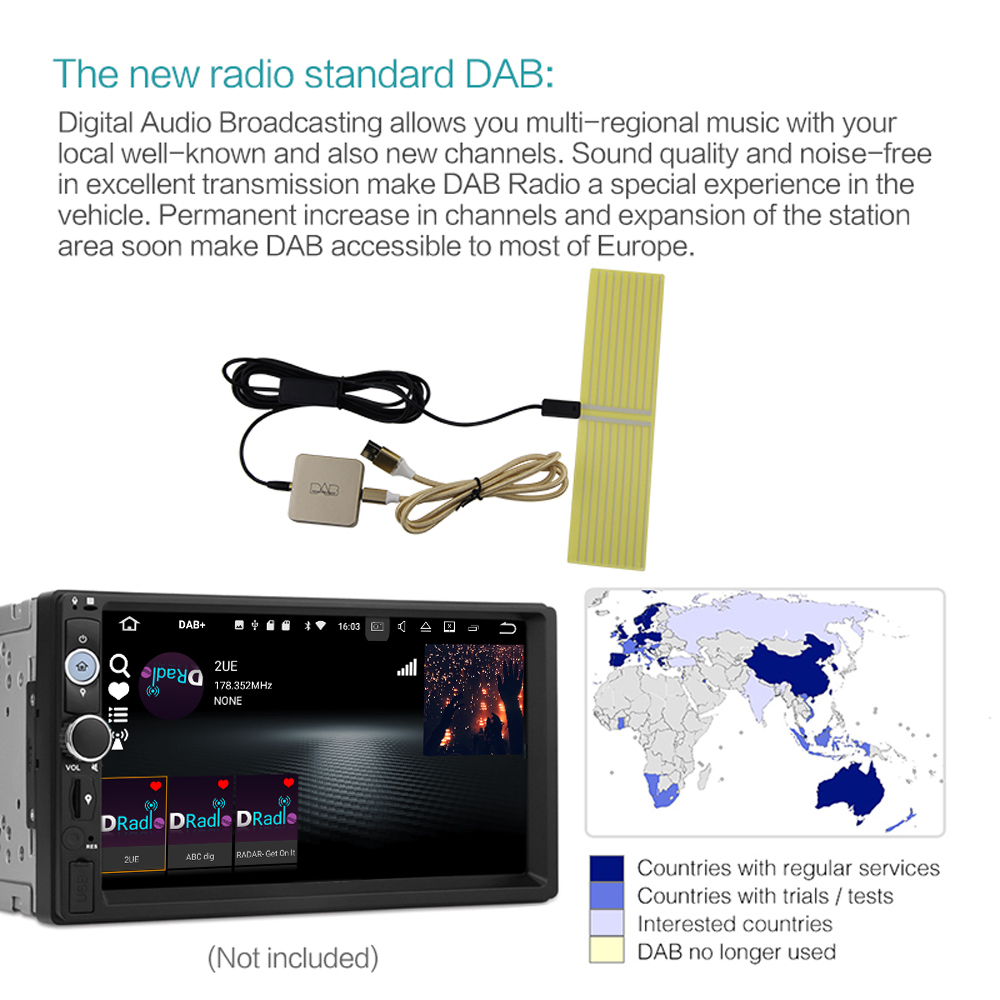 DAB 004 DAB Box Digital Radio Antenna Tuner FM Transmission USB Powered