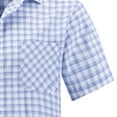 thumbnail image 5 of UQJfacai Mens Short Sleeve Plaid Casual Button Down Shirts Cotton Gingham Regular Fit Collared Dress Shirts with Pocket S-3XL, 5 of 5