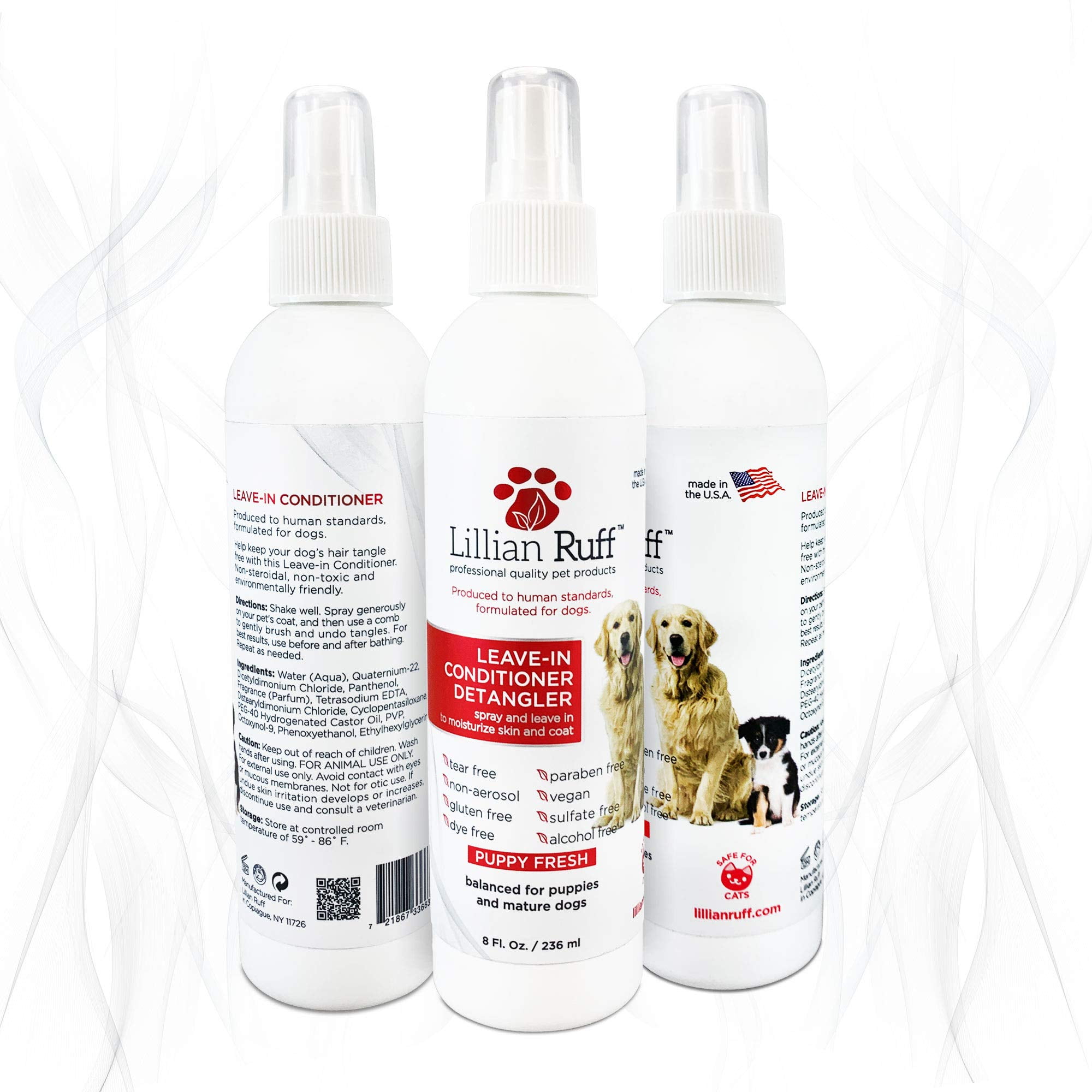 Lillian Ruff Leavein Dog Conditioner & Detangler Spray pH Balanced