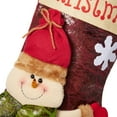 thumbnail image 3 of Gupgi Christmas Stockings, Santa Claus Snowman Elk Candy Bag Treat Bag Hanging Decor for Holiday Party Favor Gift, 3 of 8